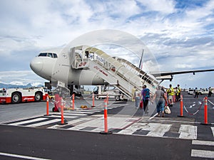 Air France Boeing B777 at Fa`a`ÃÂ International Airport, Papeete, Tahiti, French Polynesia