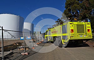 Air fuel, airport fire truck on location at Tullamarine airport Melbourne.