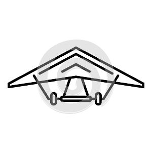 Air glider icon outline vector. Fly man