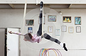 Air gymnasts training