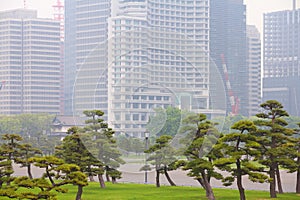 Air haze - low visibility in Tokyo