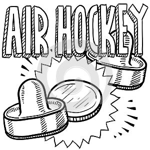 Air hockey sketch