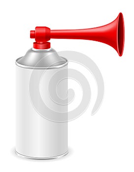Air horn for rescue sos or sports signals vector illustration