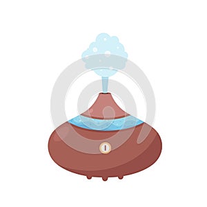 Air humidifier. Air purifier. Ecological equipment for home or office. Vector illustration