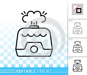 Air Humidifier simple black line vector icon