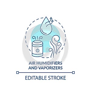 Air humidifiers and vaporizers concept icon