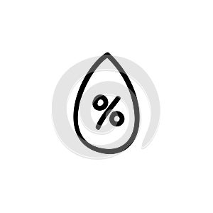 Air humidity doodle icon, vector illustration