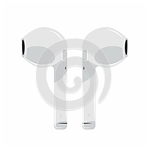 Air icon Headphones Wireless Earphones garniture electronic gadget pod vector illustration