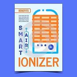 Air Ionizer Smart Device Promotional Poster Vector photo