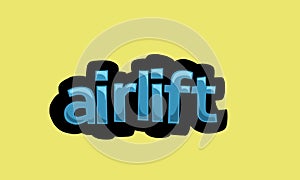 AIRILY writing vector design on a yellow background