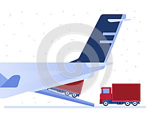 Air logistics vector illustration.