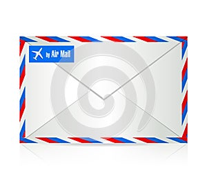 By air mail envelope illustration design