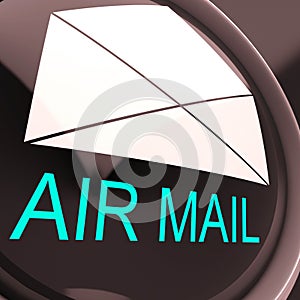 Air Mail Envelope Shows International Delivery