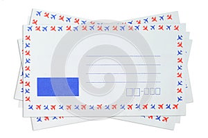 Air mail envelope. Vector illustration isolated on white background.