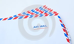 air mail letter envelope isolated