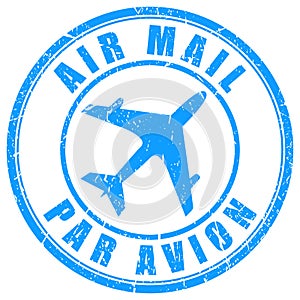 Air mail stamp photo