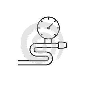 Air manometer line outline icon