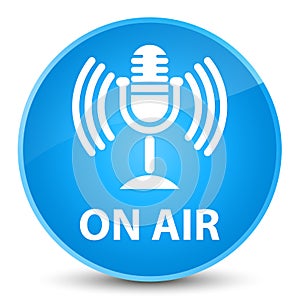 On air (mic icon) elegant cyan blue round button