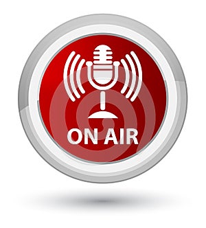 On air (mic icon) prime red round button