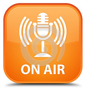 On air (mic icon) special orange square button