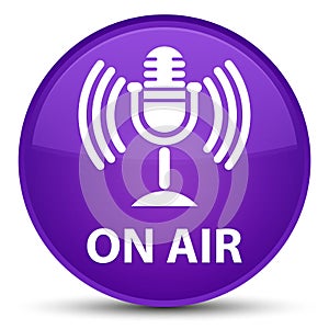 On air (mic icon) special purple round button