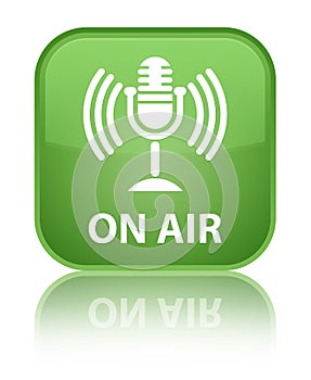 On air (mic icon) special soft green square button