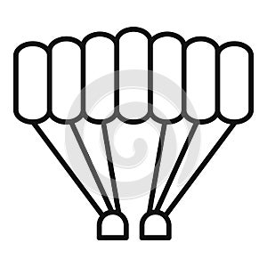 Air parachuting icon, outline style