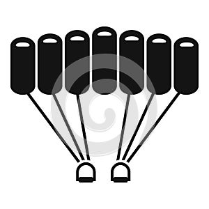 Air parachuting icon, simple style