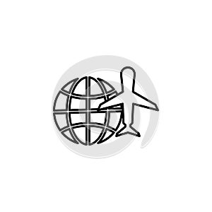 air parcel delivery outline icon. Element of logistic icon for mobile concept and web apps. Thin line air parcel delivery outline