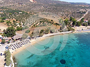 Air photograph, Marathi Beach, Chania, Crete, Greece photo