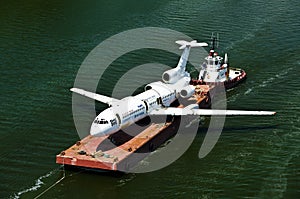 Air-plane is tolled on a platform