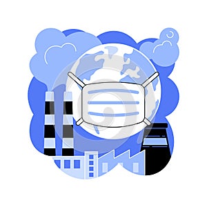 Air pollution abstract concept vector illustration.