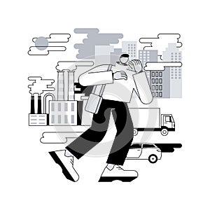 Air pollution abstract concept vector illustration.