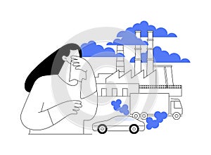 Air pollution abstract concept vector illustration.