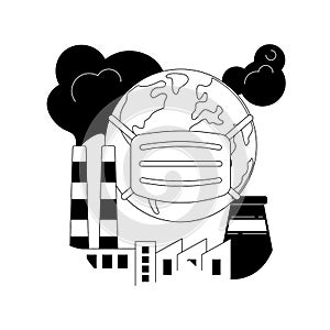 Air pollution abstract concept vector illustration.