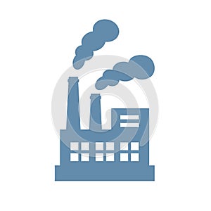 Air pollution factory vector icon
