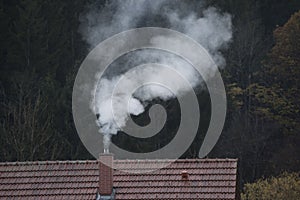 Air pollution from house fire