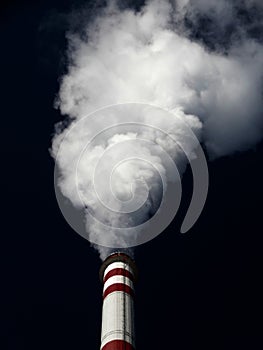 Air pollution, Massive white smokes factory