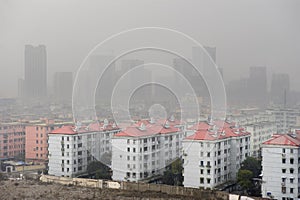 Air pollution over the town