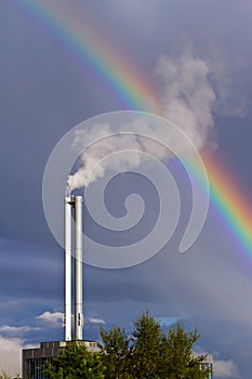 Air pollution and rainbow