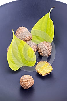 Air potato herb Scientific name is Dioscorea bulbifera