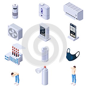 Air Purification Icon Set