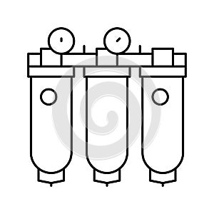 air purification system line icon vector illustration