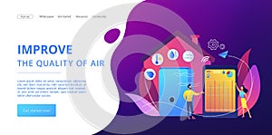 Air quality monitor concept landing page