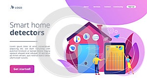 Air quality monitor concept landing page