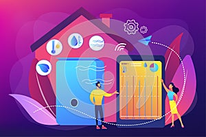 Air quality monitor concept vector illustration