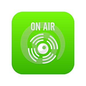 On air radio icon green