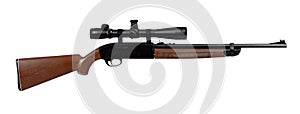 Air rifle with riflescope