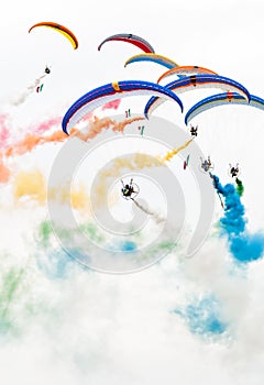 Air show paramotors