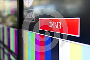 On-Air sign in a television control room